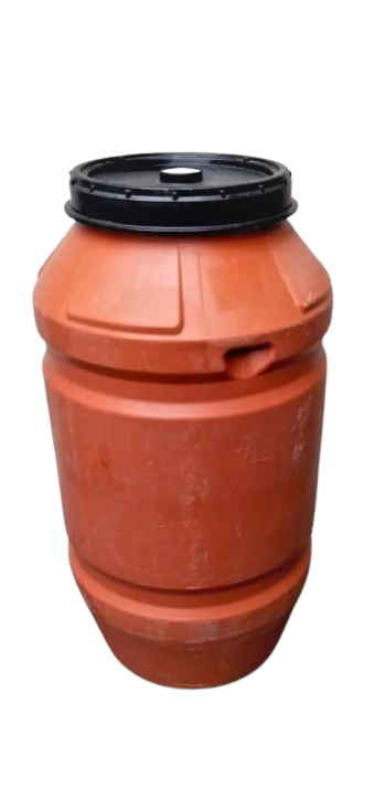 Bombona 240L com tampa removível (cor laranja)