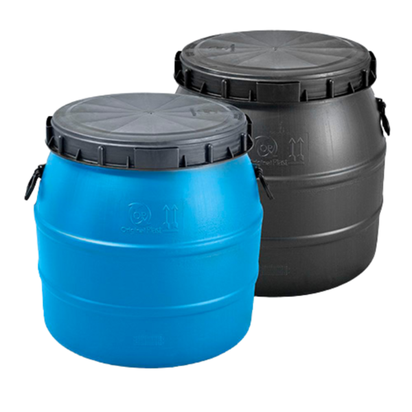 Bombona 200L com tampa removível e aro